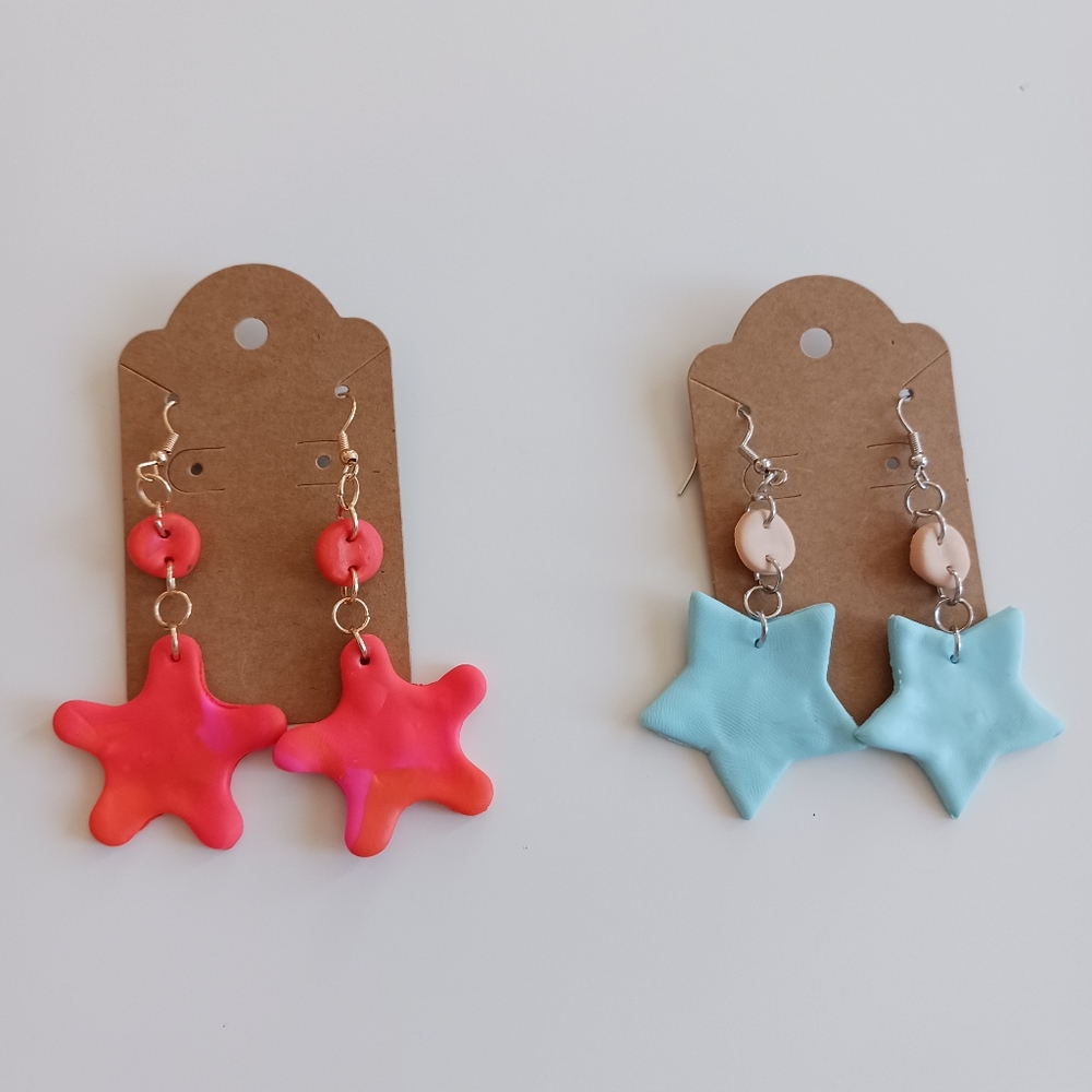 Polymer dangle earrings